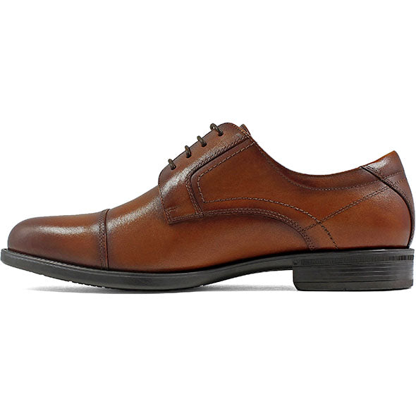 Cognac Midtown Cap Toe Oxford Leather Shoe - Very Comfortable Shoe with cushion