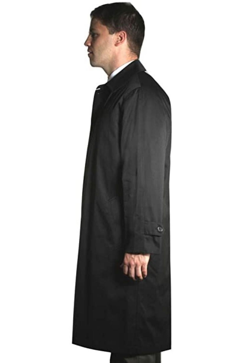 Black Raincoat Jacket For Men Full Length and Waterproof Karako Suits